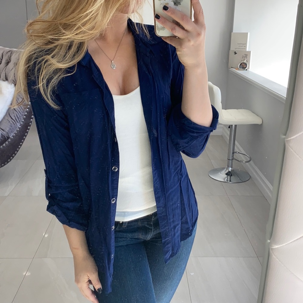 Blue Button Down - image 3